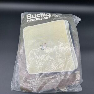 Vintage‎ Bucilla Needlepoint Pillow Kit Melody 12" Square Sealed Decor Craft NOS